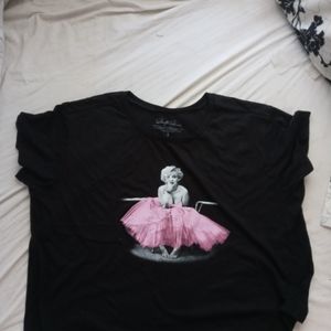 Marilyn Monroe T-shirt 3XL black and pink